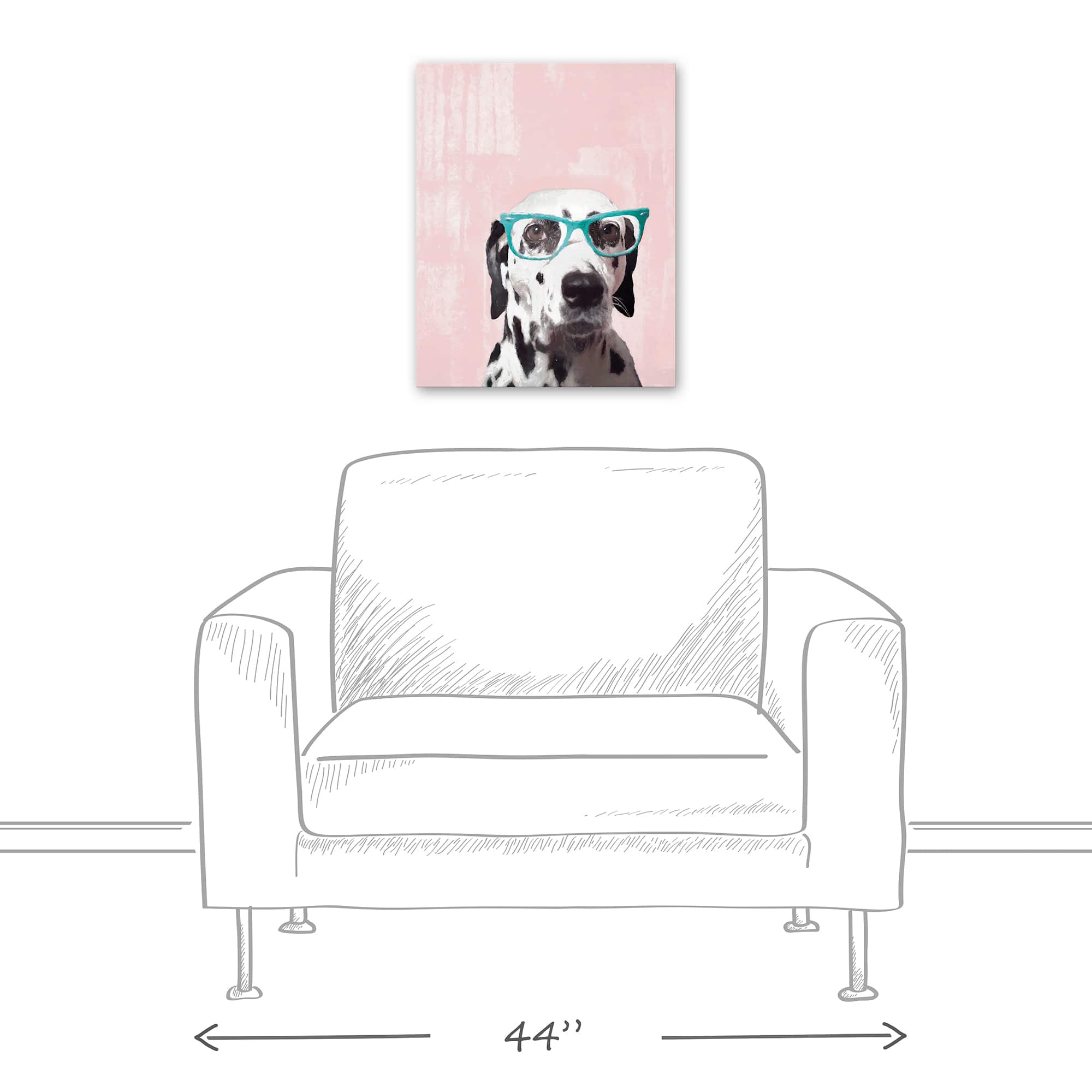 Nerdy Dalmation 5 Canvas Wall Art